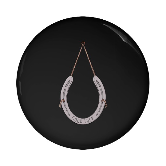 Horseshoe to bring you good luck Pin Buttons