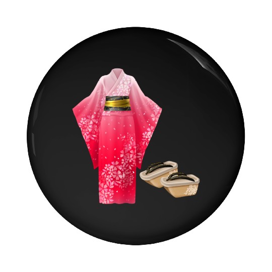 Elegant Japanese Kimono Pin Buttons