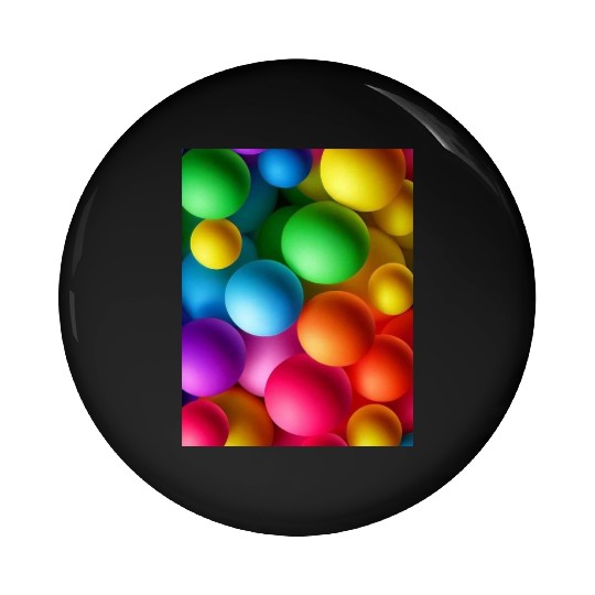 Vibrant Multi Colored Spheres Pin Buttons
