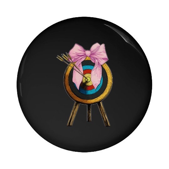 Coquette Bow Archery Archer Bow and Arrow Pin Buttons