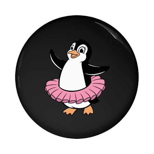 Adorable Dancing Penguin with Tutu Charm Pin Buttons