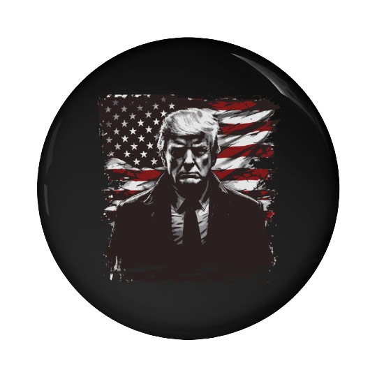 Patriotic donald Trump–Bold & Gritty American Art Pin Buttons
