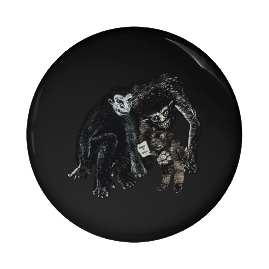 Surreal Monster Art – Dark Humor What It Says Desi Pin Buttons