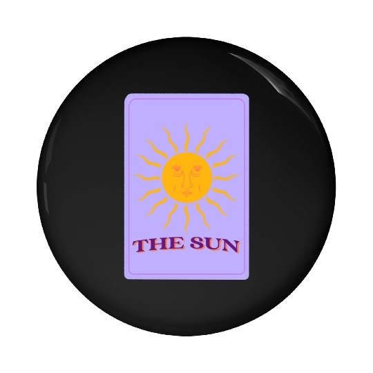 The Sun, Aesthetic Tarot Cards Pin Buttons