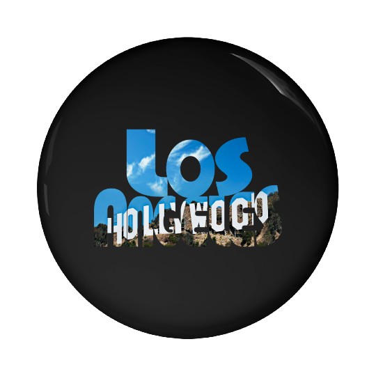 Hollywood on Los Angeles Pin Buttons