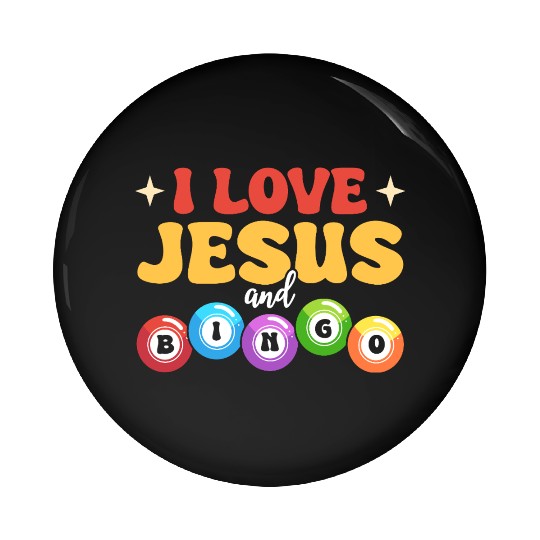 I Love Jesus and Bingo Pin Buttons