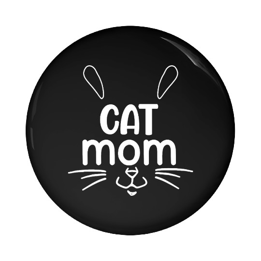 Cat Mom Whisker Design Pin Buttons