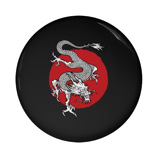 Japanese Fantasy Dragon Pin Buttons