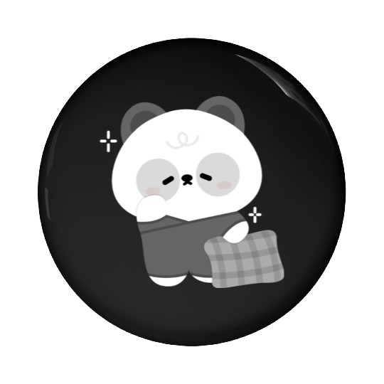 Sleepy Panda Pin Buttons