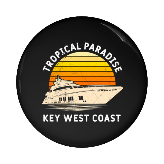 Florida TROPICAL PARADISE KEY-WEST COAST Pin Buttons