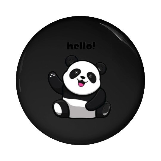 “Cute Panda Hello - Adorable Cartoon Design” Pin Buttons