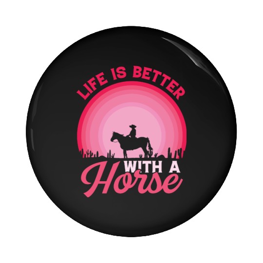 Just a Girl Who Loves Horses – Equestrian Lover Pin Buttons