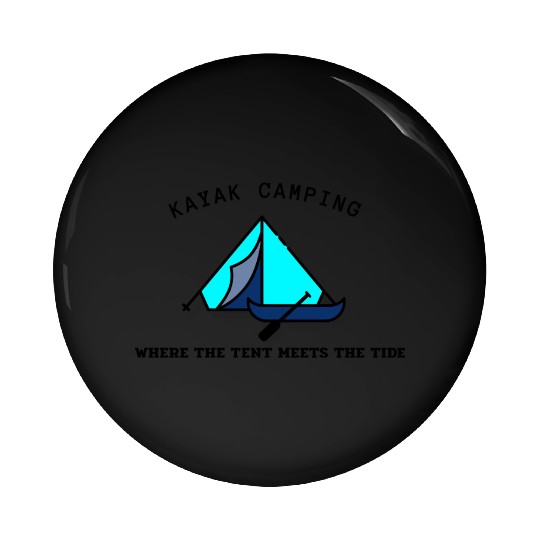 Kayak Camping blue Pin Buttons