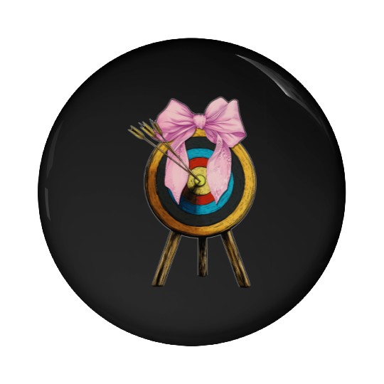 Coquette Bow Archery Archer Bow and Arrow Pin Buttons