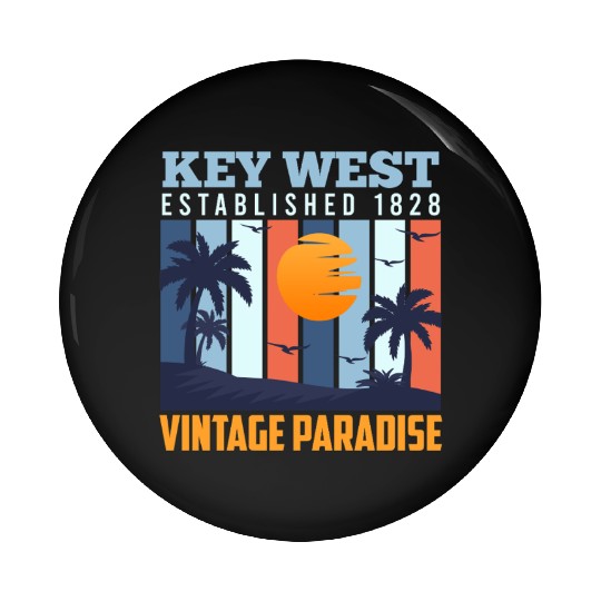 KEY-WEST ESTABLISHED 1828 VINTAGE PARADISE Pin Buttons