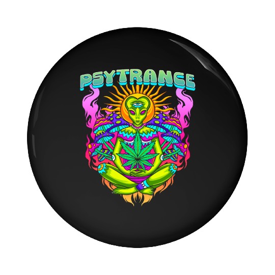 Techno House Party Edm Festival Goa Rave Psytrance Pin Buttons