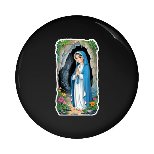 Our Lady of Lourdes St Bernadette Immaculate Mary Pin Buttons
