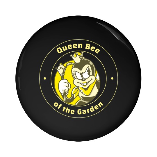 Queen Bee of the Garden Pin Buttons