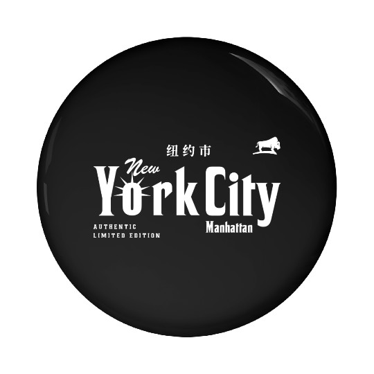 New York City, Manhattan Pin Buttons