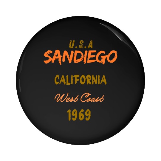 San Diego West Coast California America History Pin Buttons