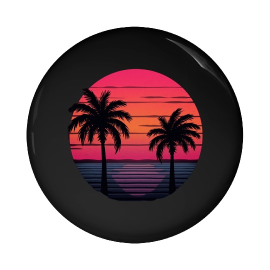 Tropical Sunset Serenity Pin Buttons