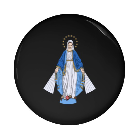 Mother Mary Pin Buttons