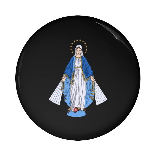 Mother Mary Pin Buttons