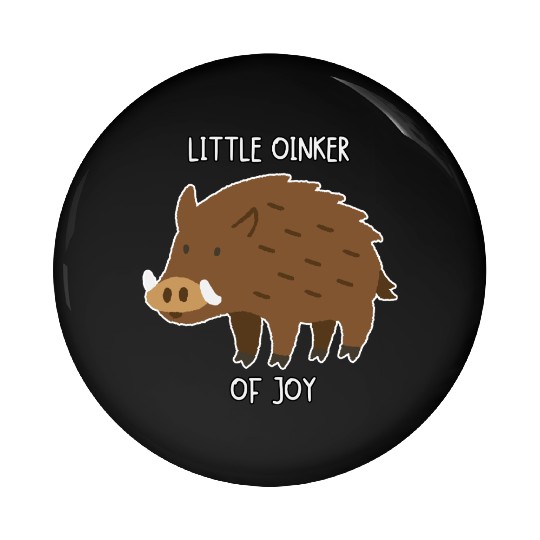 Little Oinker Of Joy Fluffy Piglet Pin Buttons