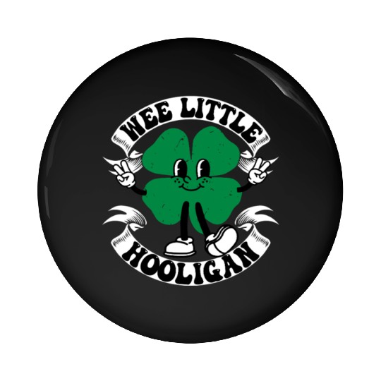 Wee Little Hooligan Cute St. Patrick's Day Irish Pin Buttons