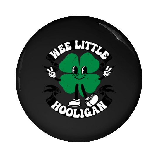 Wee Little Hooligan Cute St. Patrick's Day Irish Pin Buttons