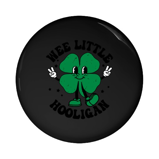 Wee Little Hooligan Cute St. Patrick's Day Irish S Pin Buttons
