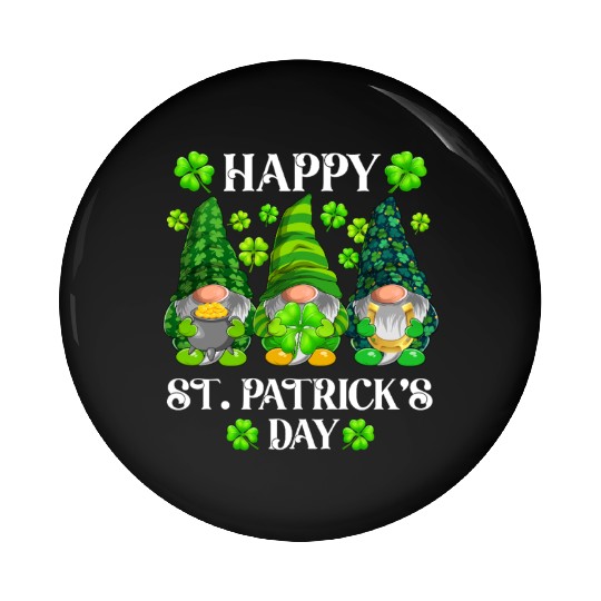 Happy St. Patrick's Day Gnomes Shenanigans Irish Pin Buttons