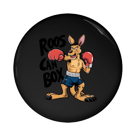 Roos Can Box Kangaroo Boxing Fun for Kangaroo Pin Buttons