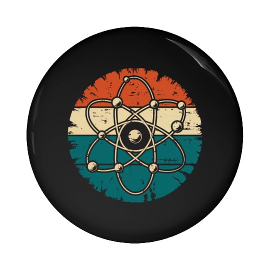 Retro Atom Art Biology Physics Chemistry Science Pin Buttons