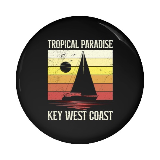 Florida TROPICAL PARADISE KEY-WEST COAST Pin Buttons