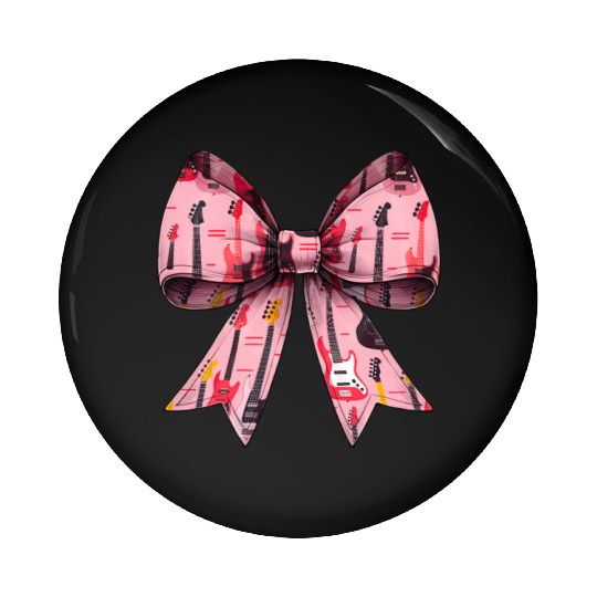Coquette Bow Bass Player Bassist Guitarist Guitar Pin Buttons
