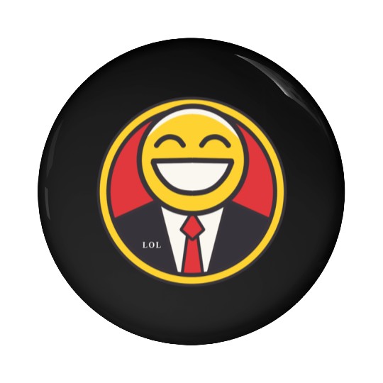 Laughing Business Icon – LOL Edition Pin Buttons