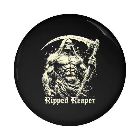 Ripped Reaper Pin Buttons