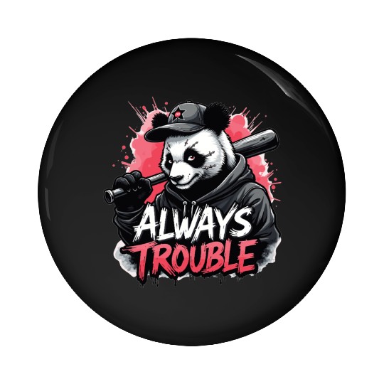 Gangster Panda Panda Bear Pandas Pin Buttons