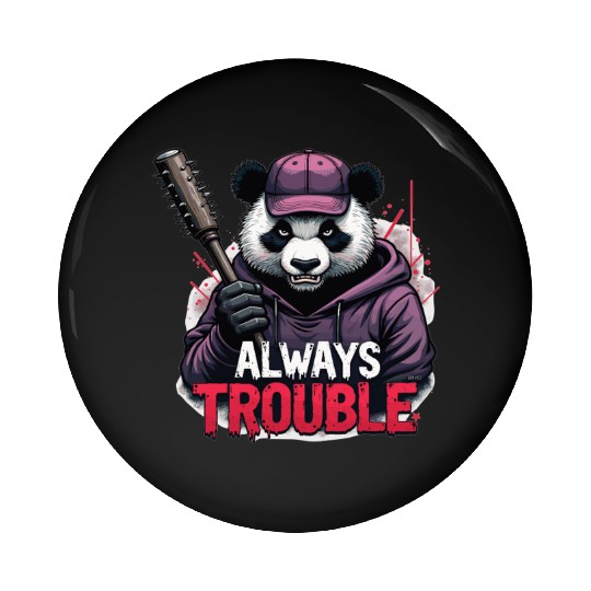 Gangster Panda Panda Bear Pandas Pin Buttons