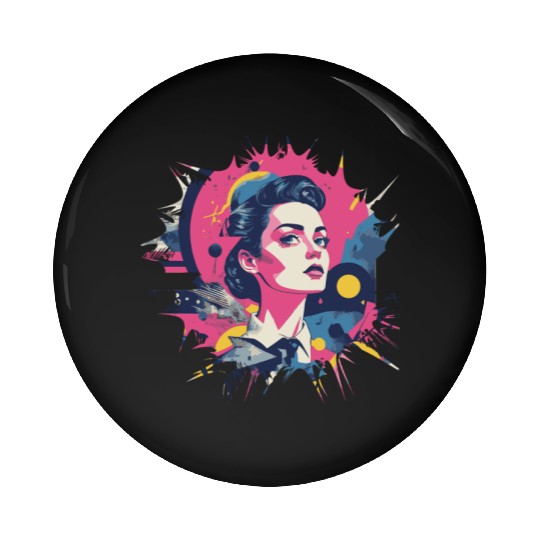 Risograph Woman/Femme/Frau - Pink Pin Buttons