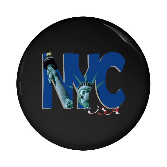 Art of Statue of Liberty Pin Buttons