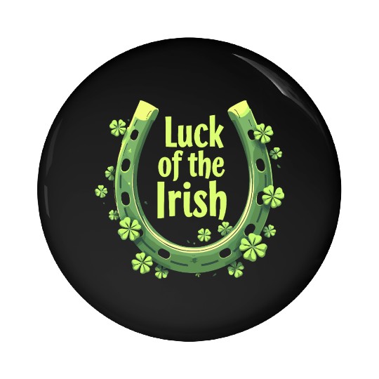Luck of the Irish Horseshoe Design Pin Buttons