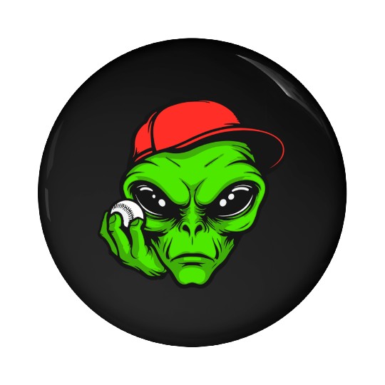 Grey Alien Baseball Pin Buttons
