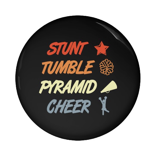 Vintage Cheerleading Saying Pin Buttons