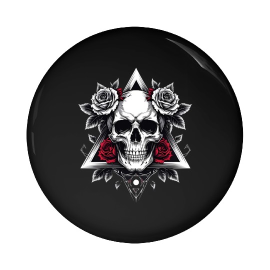 Gothic Skull & Roses Aesthetic Pin Buttons
