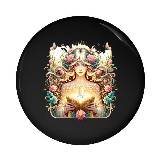 Virgo - Starlit Goddess of Purity Pin Buttons