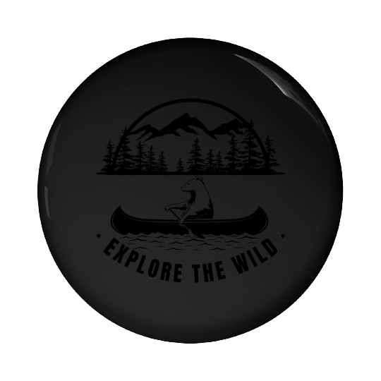 Explore the Wild | Forest Bear Canoe Adventure Pin Buttons