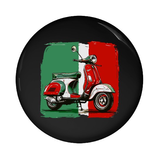 Tricolore - Italian Flag Pin Buttons Italian Scooter