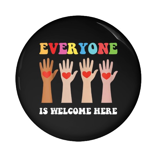 Everyone Is Welcome Here Idaho Teacher Pin Buttons
